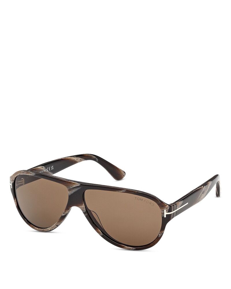 トム・ジェラルド・r・フォード レディース 添え物 サングラス・アイウェア Tom Ford Pilot Sunglasses 61粍 black horn/roviex 黒いこと