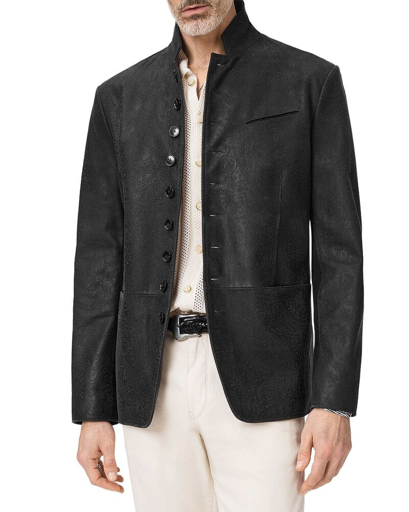 ジョンバルベイトス メンズ アウター ジャケット・ブルゾン スエード John Varvatos Woodward Suede Jacket Charcoal チャコール|ReVida 店