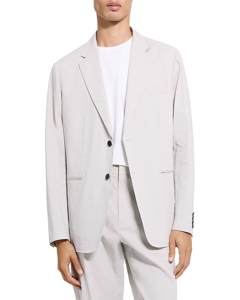 セオリー メンズ アウター ジャケット・ブルゾン ブレザー Theory Standard Blazer in Good Crunch Silver Cloud シルバー