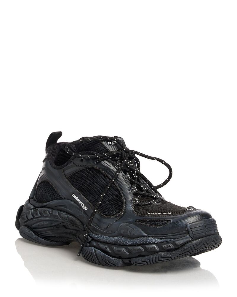 バレンシアガ メンズ シューズ スニーカー Balenciaga Men\u0027s Triple S 2 Sneakers Black/Dark Grey 黒いこと