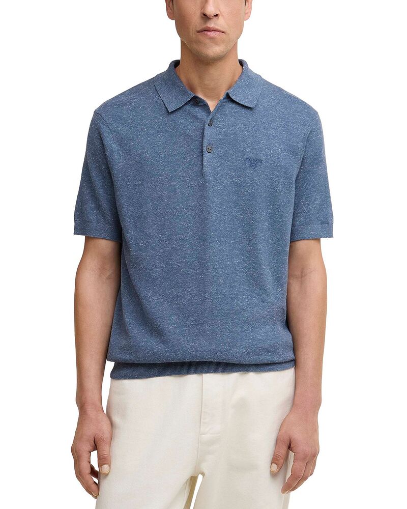 バブアー メンズ トップス ポロシャツ Barbour Muston Polo Shirt Denim デニム
