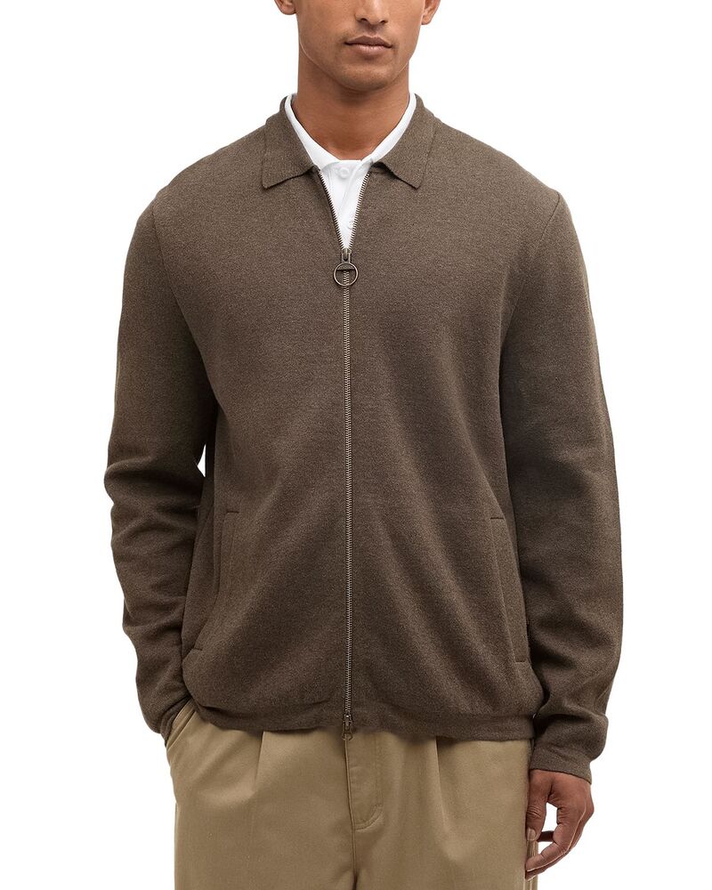 バブアー メンズ アウター ニット・セーター フルジップ Barbour Crowcombe Zip Through Sweater Olive オリーブ