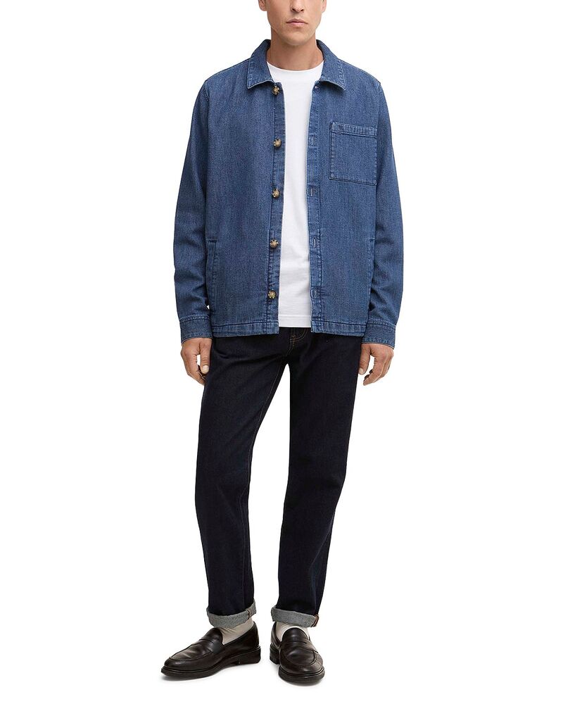 バブアー メンズ トップス シャツ Barbour Aickmen Overshirt Indigo インディゴ
