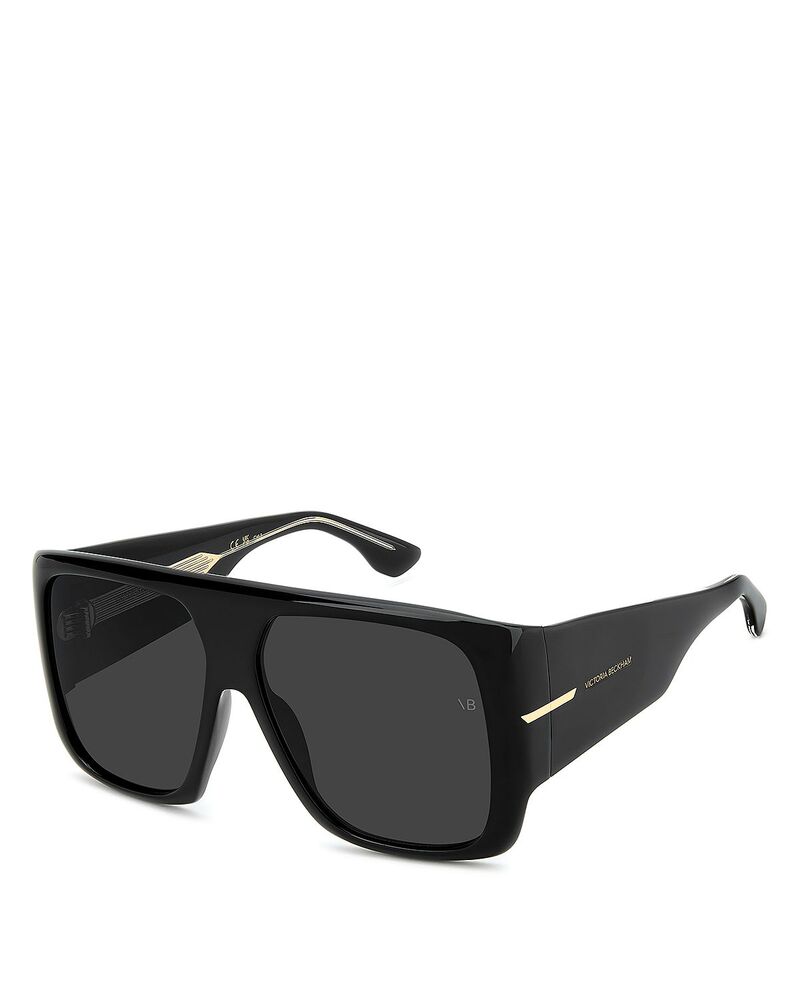 ヴィクトリア ベッカム レディース 佩び物 サングラス・アイウェア Victoria Beckham Square Flatop Sunglasses 60粍 Black 黒いこと