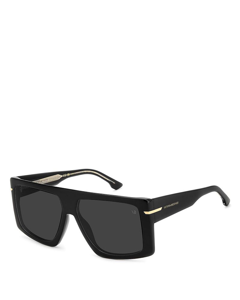 ヴィクトリア ベッカム レディース アクセサリー サングラス・アイウェア Victoria Beckham Rectangular Flatop Sunglasses 59mm Black ブラック