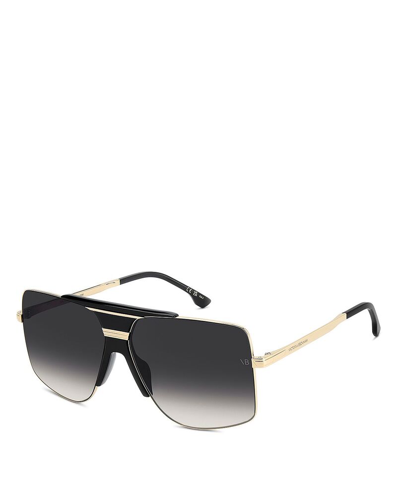 ヴィクトリア ベッカム レディース 佩び物 サングラス・アイウェア Victoria Beckham Square Double Bridge Sunglasses 62粍 Black 黒いこと