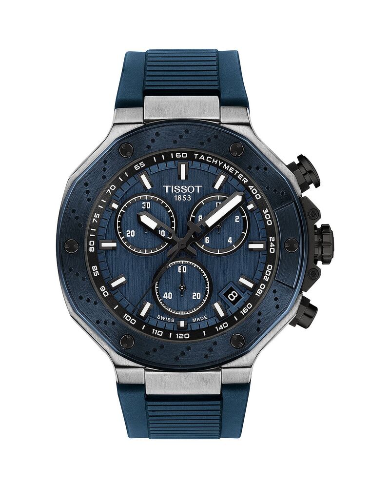 ティソット レディース 付属品 ウオッチ Tissot-Race Quartz Chronograph Watch 45粍 Blue 青み