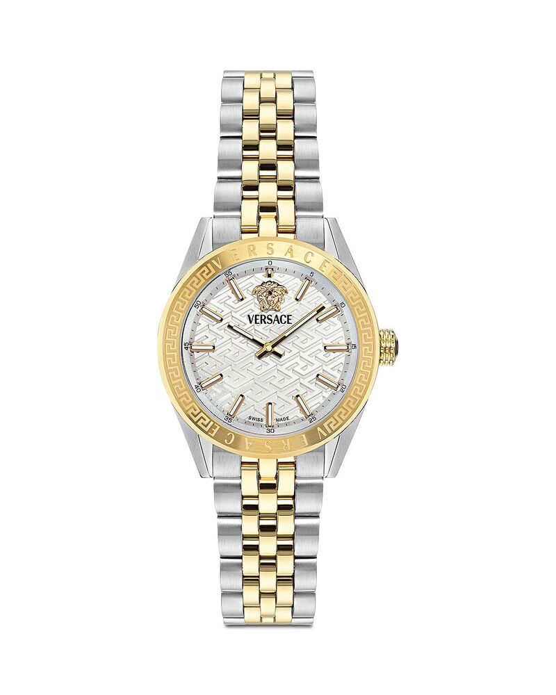 ヴェルサーチ レディース アクセサリー 腕時計 Versace V-Code Bracelet Watch 36mm Two Tone