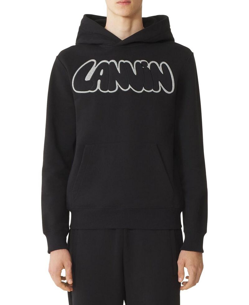 ランバン メンズ アウター パーカー・スウェット Lanvin Urban Curb Hoodie Black 黒いこと メンズファッション-トップス