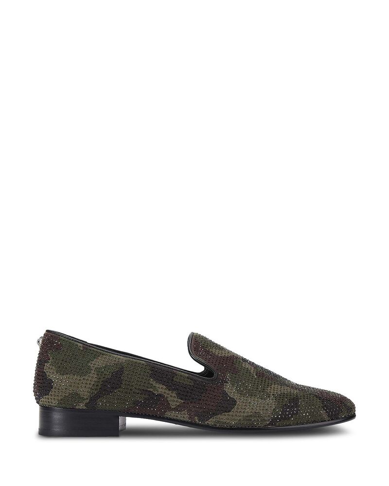 カートジェイガーロンドン メンズ シューズ スリッポン・ローファー KURT GEIGER LONDON Men\u0027s Ace Camo Dress Loafer Dark Green 緑であること