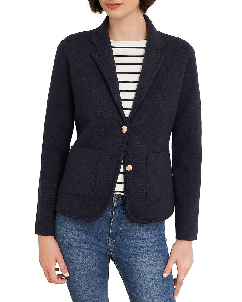 ホッブスロンドン レディース アウター ジャケット・ブルゾン ブレザー ニット HOBBS LONDON Holly Knitted Blazer Hobbs Navy ネイビー