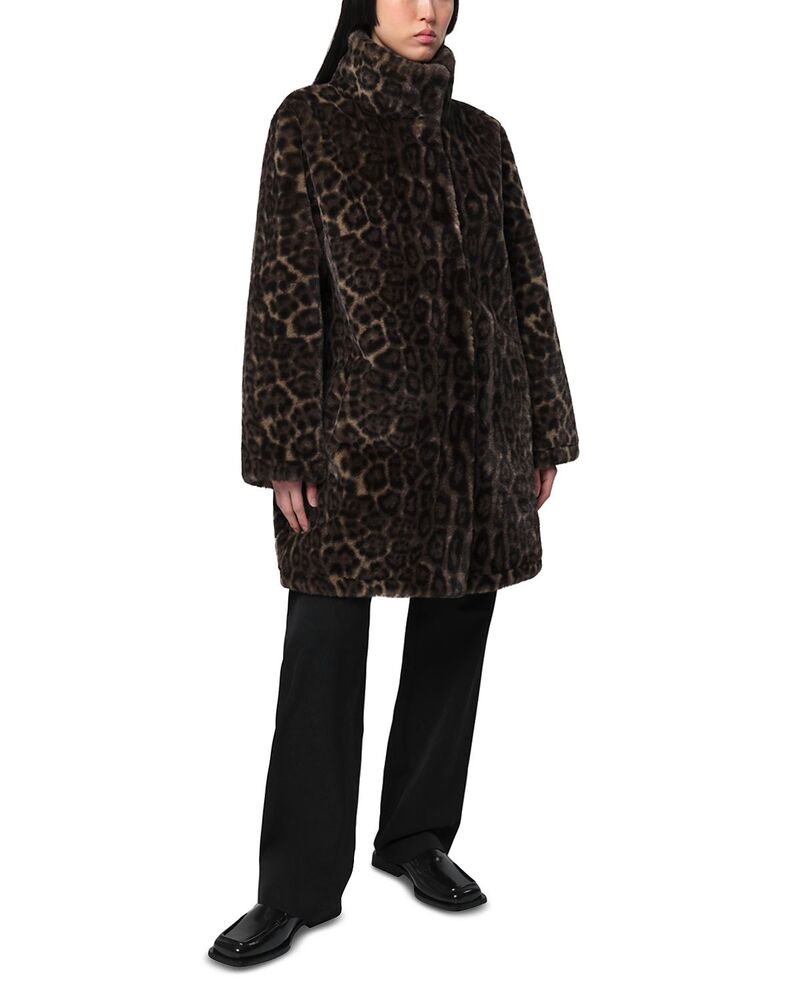アパリス レディース アウター コート Apparis Faux Fur Blair Leopard Mid Length Coat Dark Leopard アニマル｜ReVida 店 65,890円
