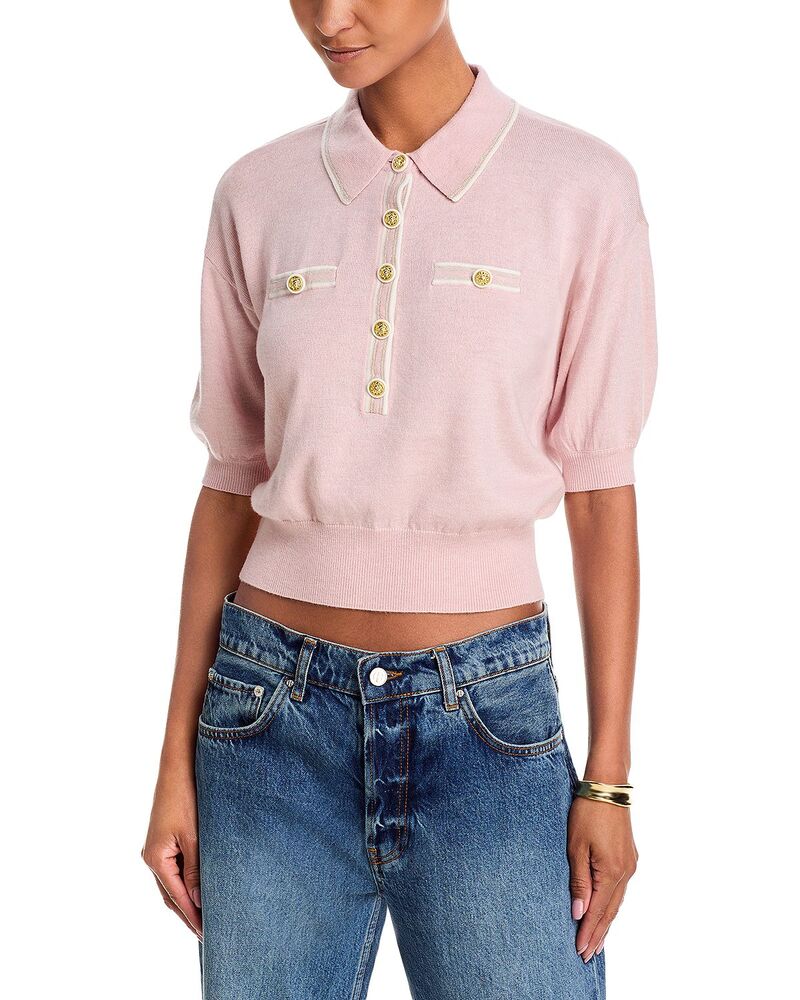ラジャンス レディース アウター ニット・セーター L'AGENCE Masaki Collared Sweater Nectar Pink/Ivory/Gold アイボリー