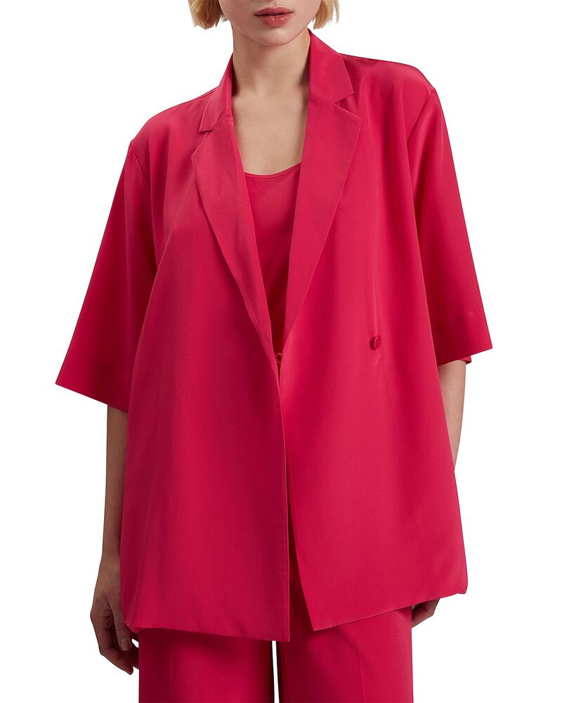 テッドベーカー レディース アウター ジャケット・ブルゾン シルク ブレザー Ted Baker Carloe Silk Short Sleeve Blazer Fuchsia フューシャ