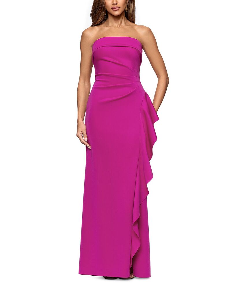 アクア レディース トップス ワンピースキューバ ストラップレス AQUA Scuba Strapless Gown - Exclusive Orchid