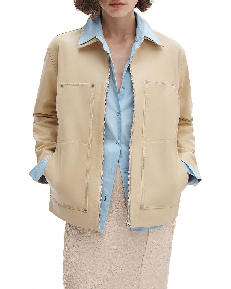 ラグアンドボーン レディース アウター ジャケット・ブルゾン レザー rag & bone Sid Leather Jacket Pale Yellow イエロー