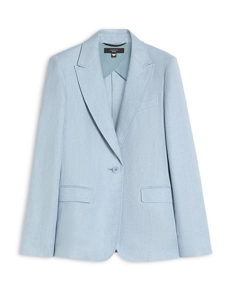 土日 マックスマーラ レディース アウター 上衣・上衣 スポーツジャケット Weekend Max Mara Wkdnalut Canvas Blazer Light Blue 青色
