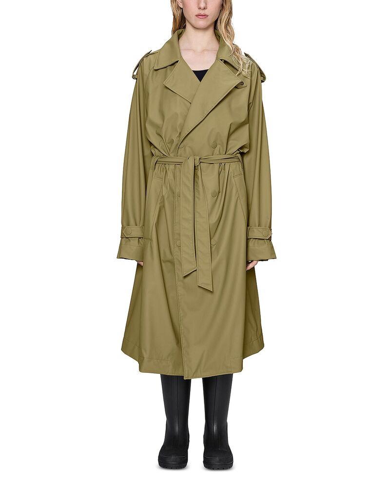 レインズ レディース アウター コート Rains Belted Trench Coat Fawn