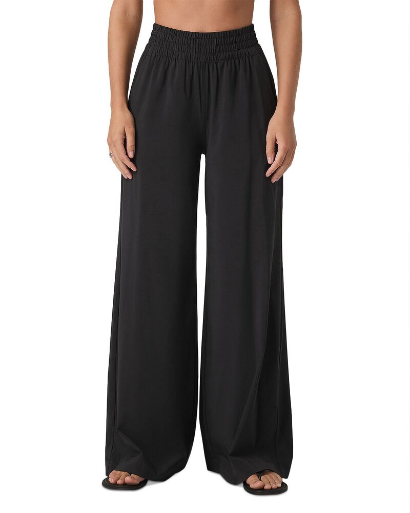ビュオーリ レディース ボトムス 心地好いズボン下 ワイドレッグ Vuori Villa Wide Leg Pants Black 黒いこと