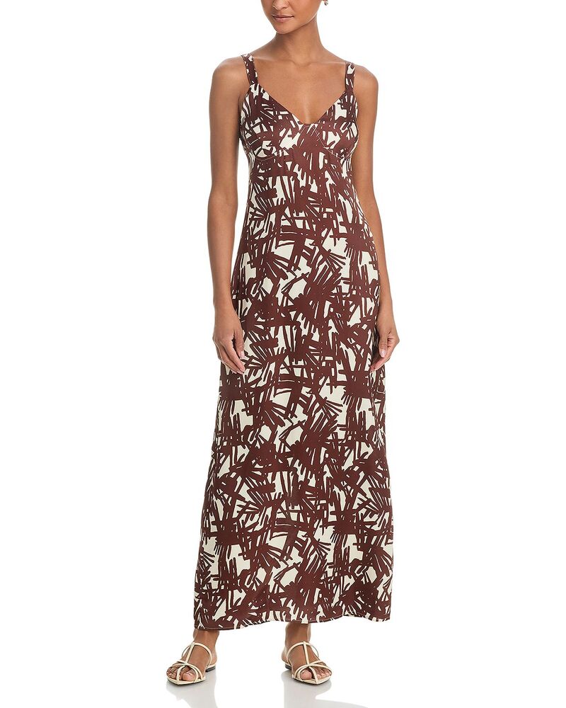 ラグアンドボーン レディース トップス ワンピース プリント マキシ rag & bone Aubrey Printed Maxi Slip Dress Brown ブラウン|ReVida 店