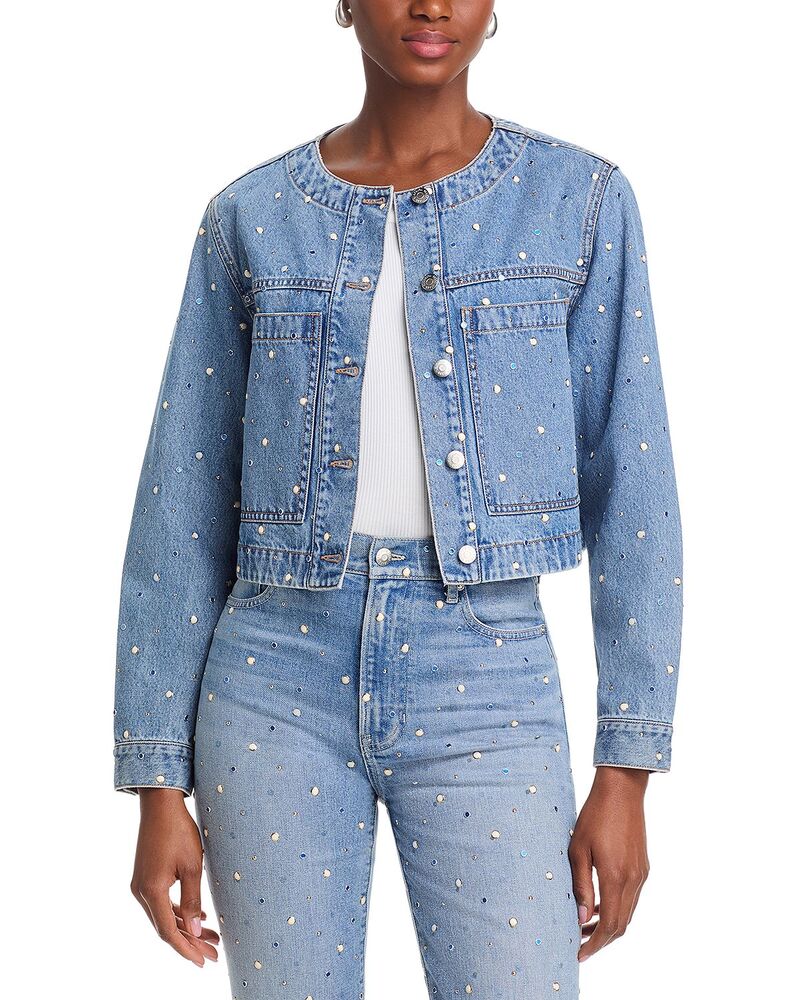 ヴェロニカ ベアード レディース アウター 上衣・上衣 Veronica Beard Bezel Stud Lowry Jacket Amethyst Forest フォレスト