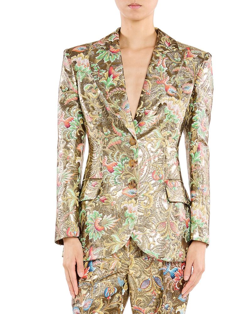 エトロ レディース アウター ジャケット・ブルゾン Etro Jacket With Flapockets Printed Beige ベージュ｜ReVida 店