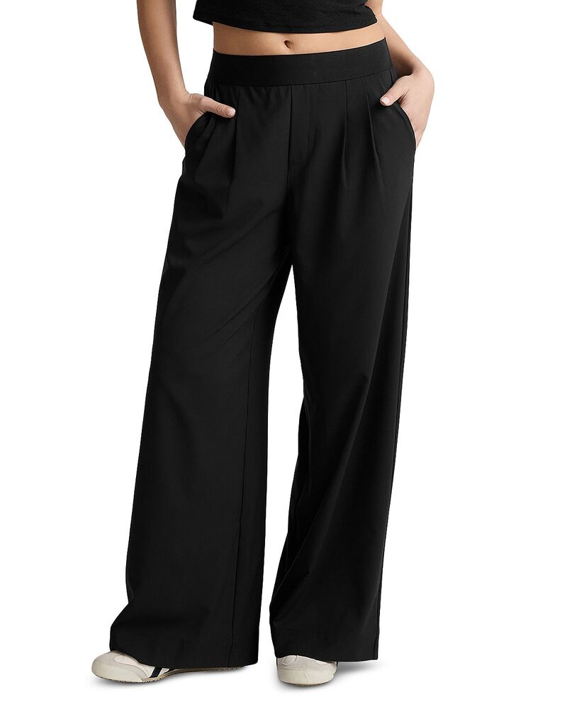 ビヨンドヨガ レディース ボトムス 心地好いズボン下 ワイドレッグ Beyond Yoga Pull On Wide Leg Pants Black 黒いこと
