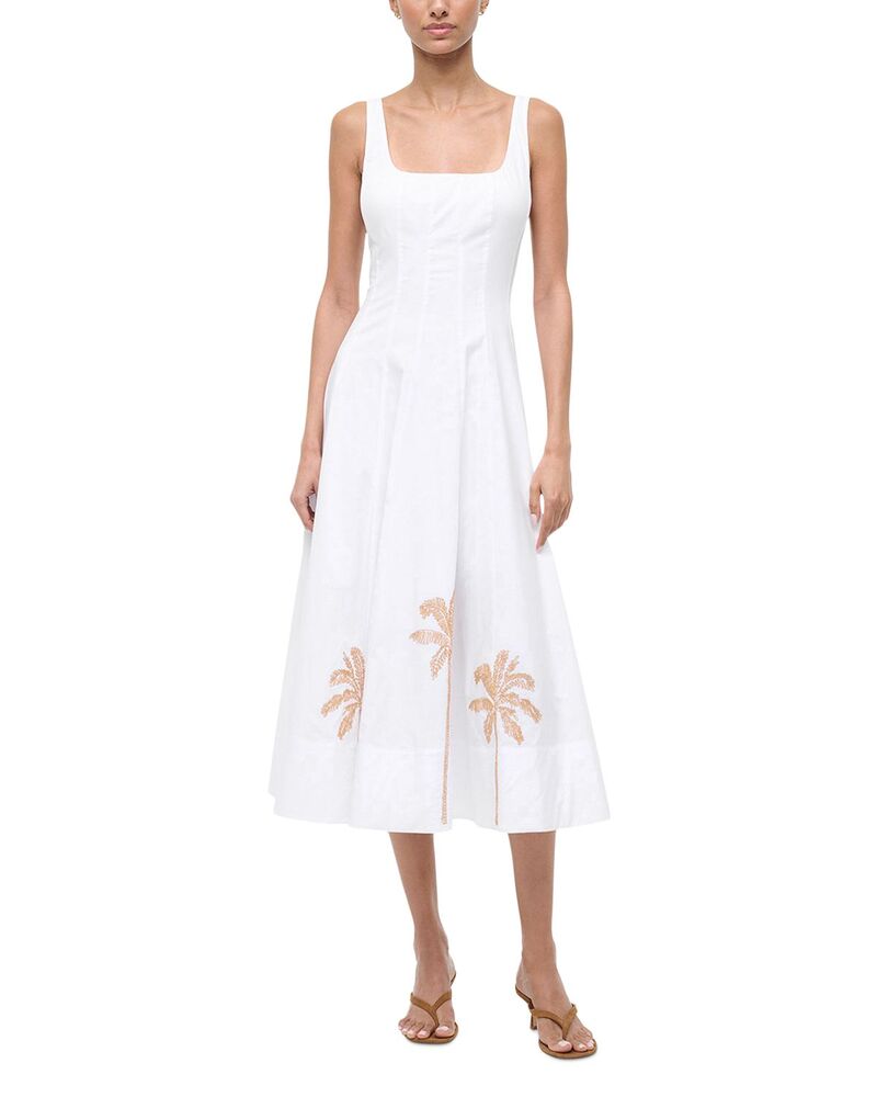 スタウド レディース トップス ワンピース STAUD Wells Dress Whitembroidery ホワイト｜ReVida 店 82,390円