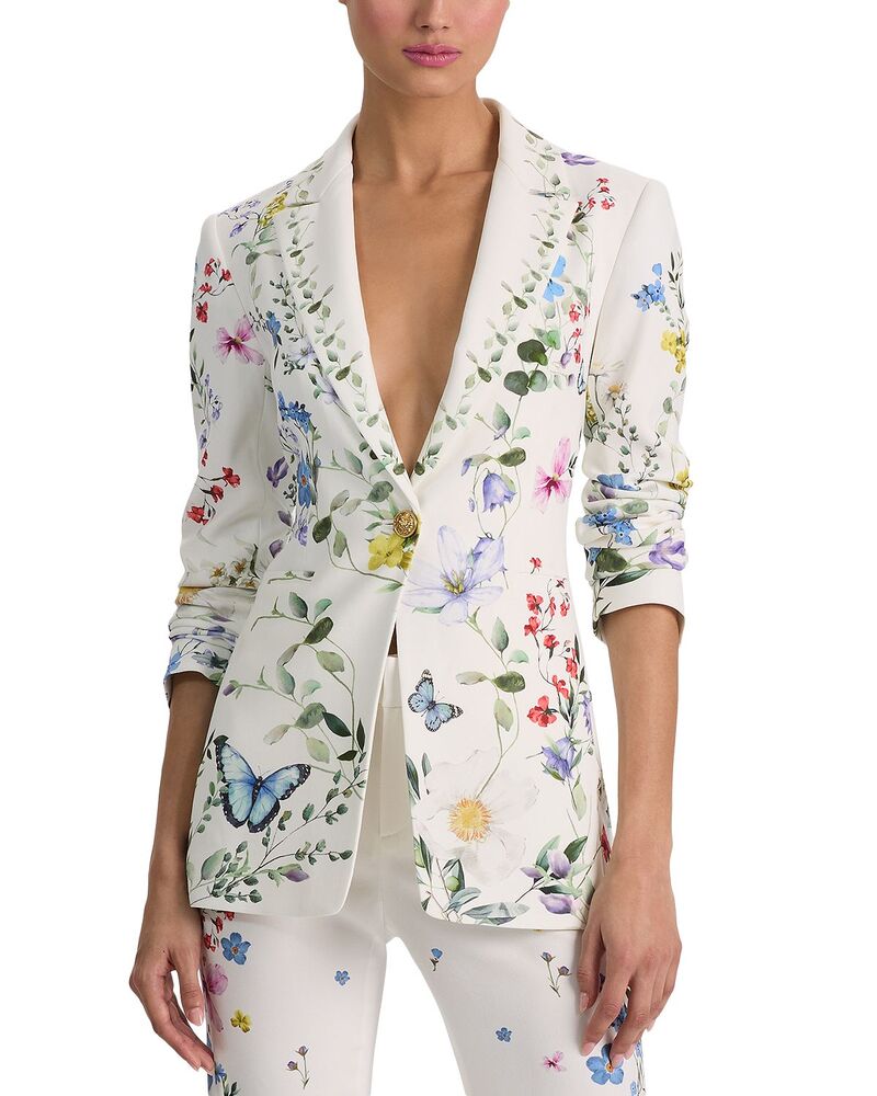 アリスアンドオリビア レディース アウター 上衣・上衣 スポーツジャケット Alice and Olivia Breann Long Fitted Blazer Twisted Vines Combo