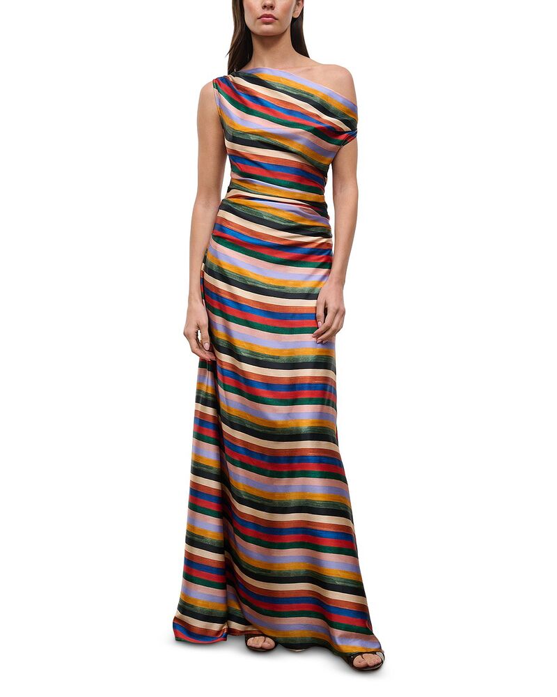 スタウド レディース トップス ワンピース シルク マキシ STAUD Phare Silk Blend Maxi Dress Artistripe ストライプ