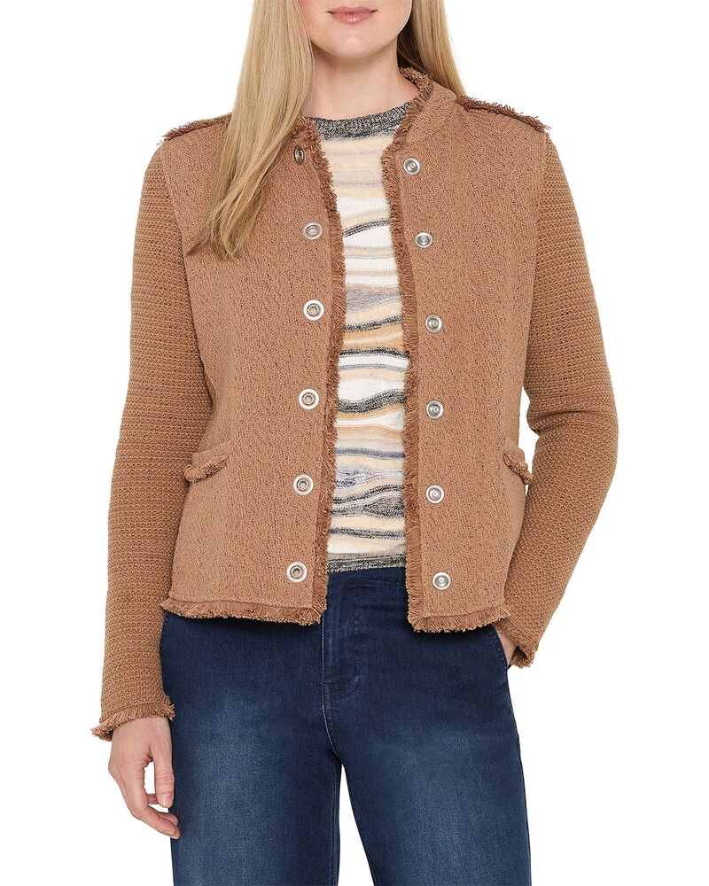 ニックプラスゾーイ レディース アウター ジャケット・ブルゾン フリンジ NIC+ZOE Fringe Trimilitary Jacket Ginger
