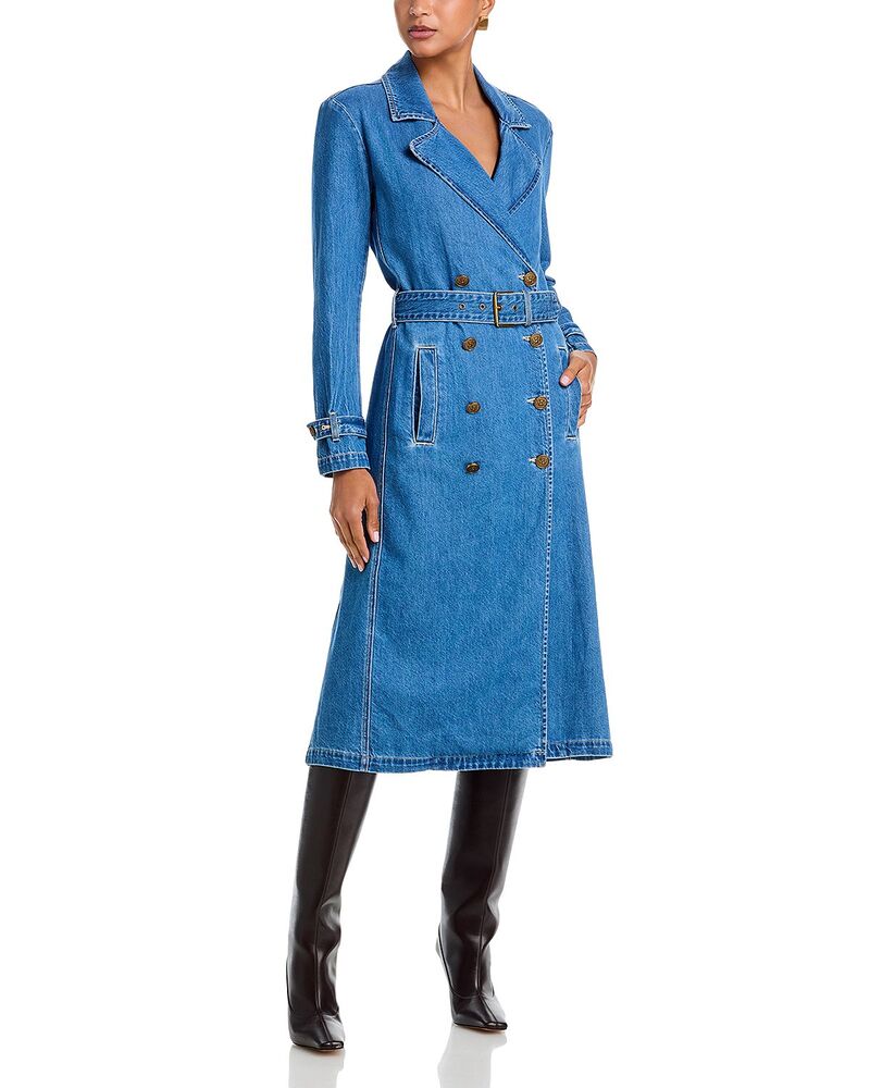ラジャンス レディース アウター コート デニム L'AGENCE Bradley Denim Trench Coat Figueroa デニム