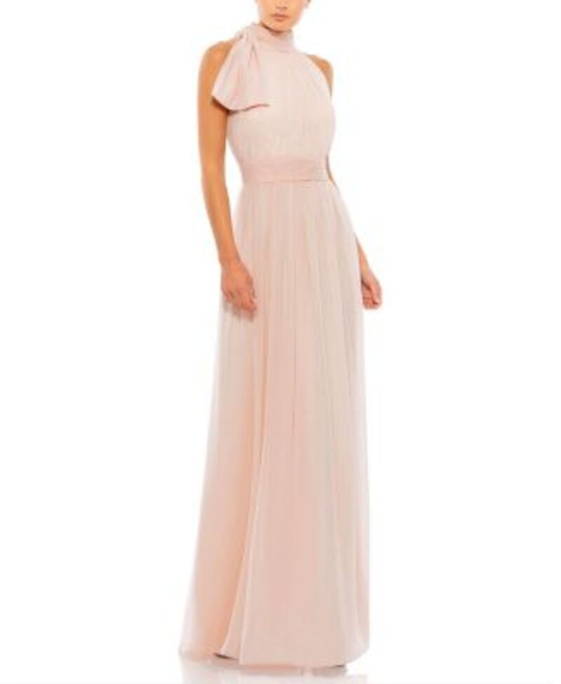 マックダガル レディース トップス ワンピース シフォン ハイネック Mac Duggal High Neck Chiffon Gown One-Size
