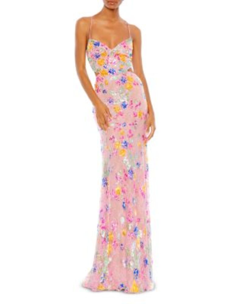 マックダガル レディース トップス ワンピース レース Mac Duggal Embellished Lace Strappy Column Gown One-Size