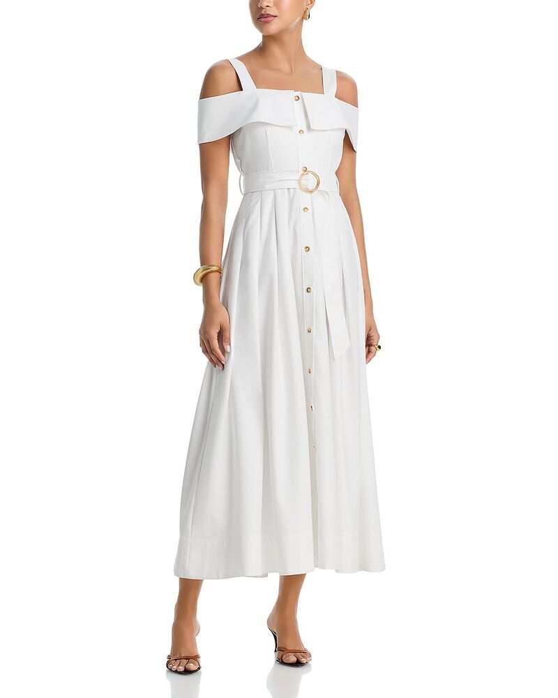 フレンチコネクション レディース トップス ワンピース ミディ FRENCH CONNECTION Fluid Midi Dressummer White ホワイト