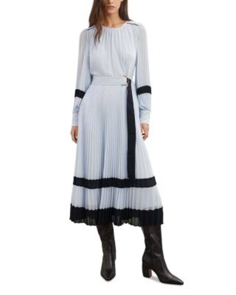 レイス レディース トップス ワンピース プリーツ REISS Tori Color Blocked Pleatedress One-Size
