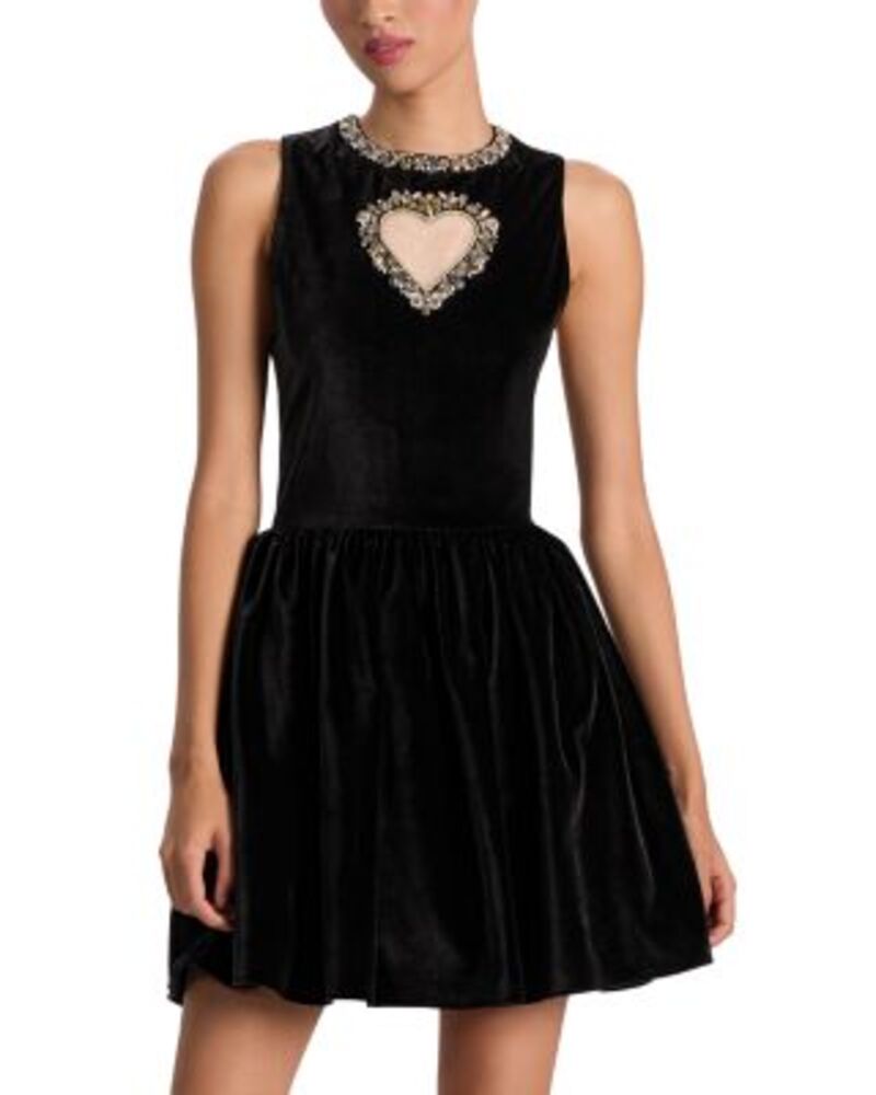 アリスアンドオリビア レディース トップス ワンピース ノースリーブ Alice and Olivia Ella Embellished Sleeveless Dress One-Size