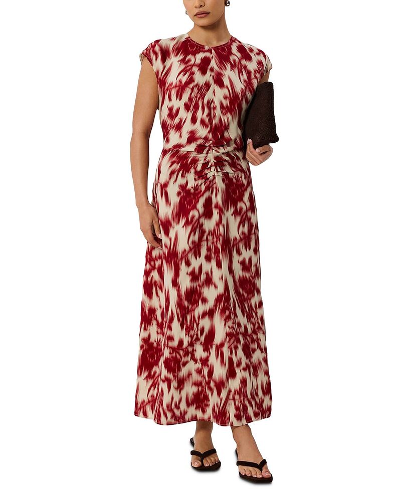 ホイッスルズ レディース トップス ワンピース クレープ フラワー柄 プチ フラワー Whistles Petites Blurred Floral Crepe Dress Red/Multi レッド 66,990円