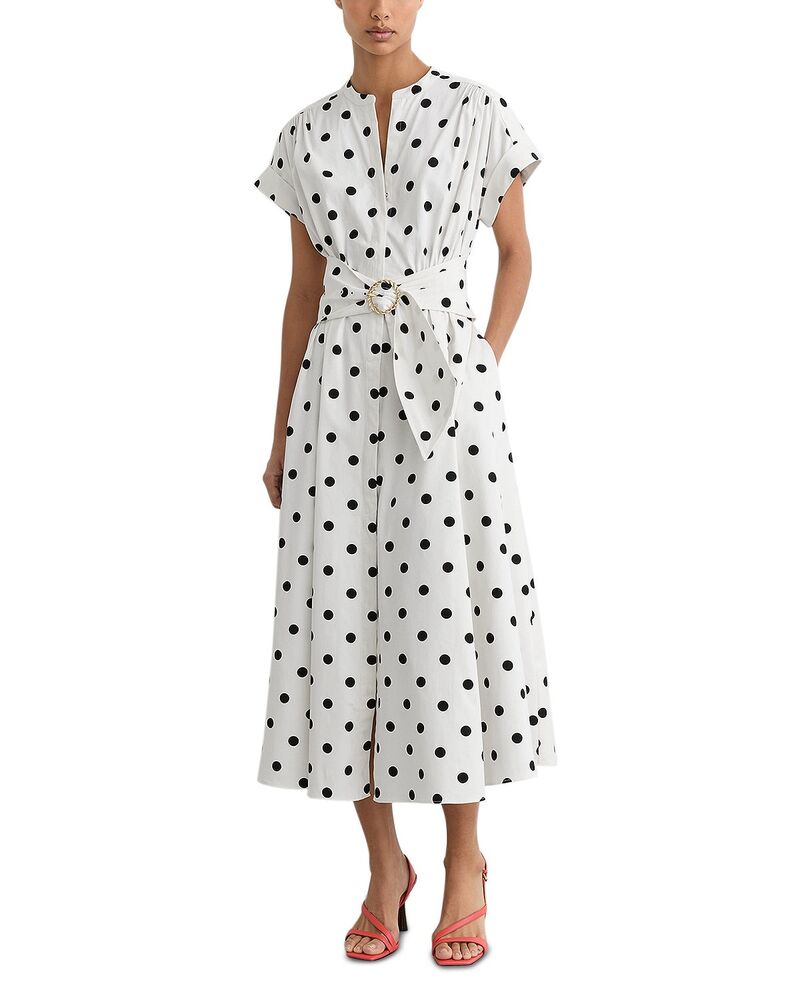 レイス レディース トップス 衣装 MIDI REISSawyer Midi Dress Ivory/Black 象牙色