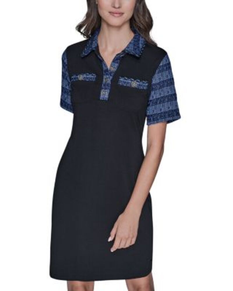 カール ラガーフェルド レディース トップス ワンピース ポロシャツ KARLAGERFELD PARIS Polo Collar Dress One-Size 15,155円