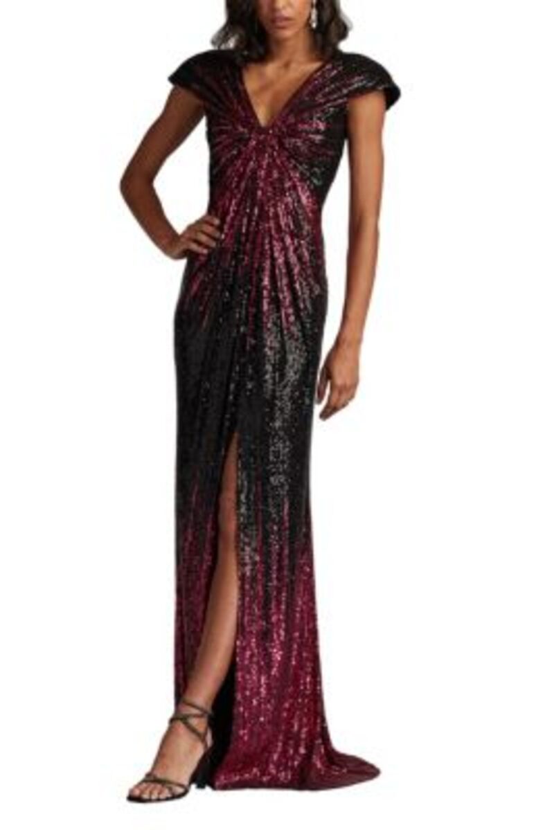タダシショージ レディース トップス ワンピースパンコール Tadashi Shoji Carysequin Gown One-Size