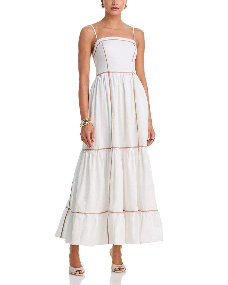 フレンチコネクション レディース トップス 衣装 FRENCH CONNECTION Cambria Piped Trim Dressummer White 白いこと