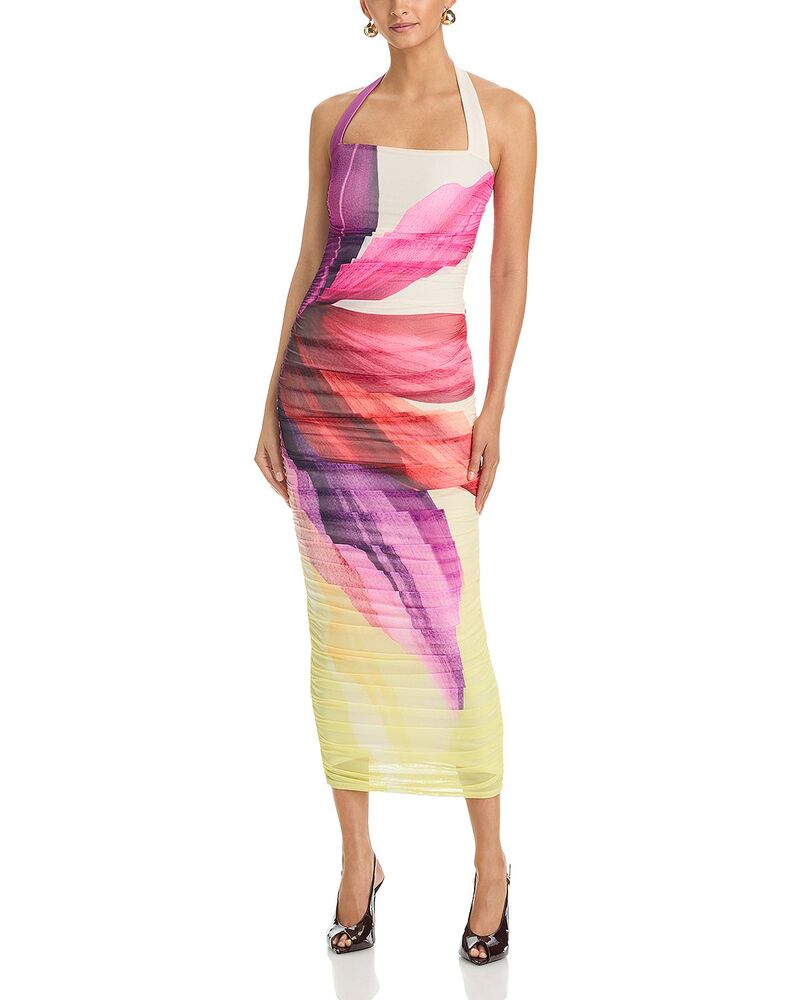 エーエフアールエム レディース トップス 衣装 ギャザー ホルター AFRM Indina Ruched Halter Dress Lemon Lotus