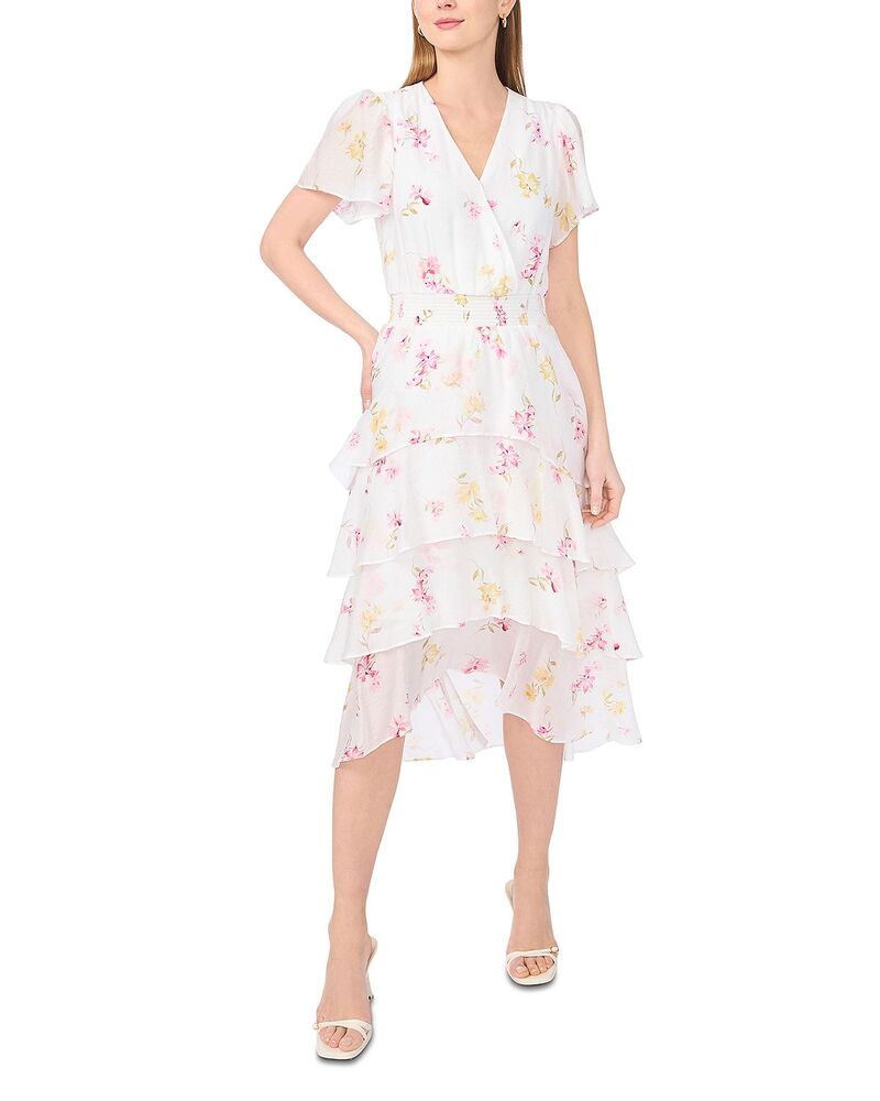 ヴィンスカムート レディース トップス 衣装 VINCE CAMUTO Four Tier Layeredress Lemon Cream 皮膚軟化剤