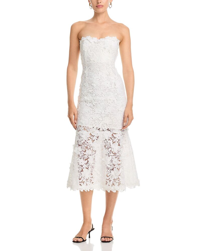 ジェネレーションラブ レディース トップス ワンピース レース Generation Love Makaia 3D Butterfly Lace Dress White ホワイト|ReVida 店