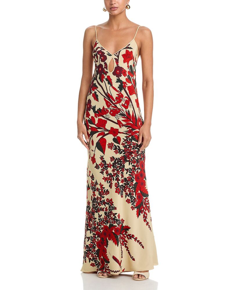 ジョアンナオッティ レディース トップス ワンピース シルク マキシ Johanna Ortiz Reinterpretation Silk Maxi Dress Ecru/Red/Green エクリュ