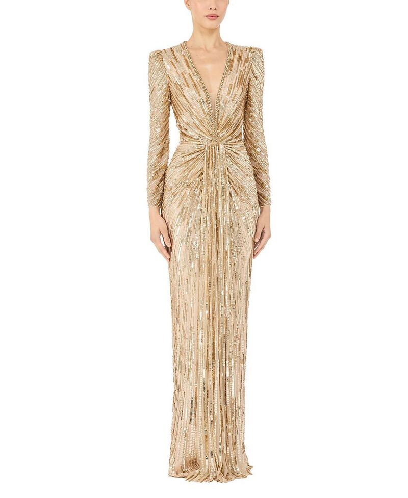 ジェニー・パッカム レディース トップス ワンピースパンコール Jenny Packham Darcy Sequin-Embellishedress Illusion|ReVida 店