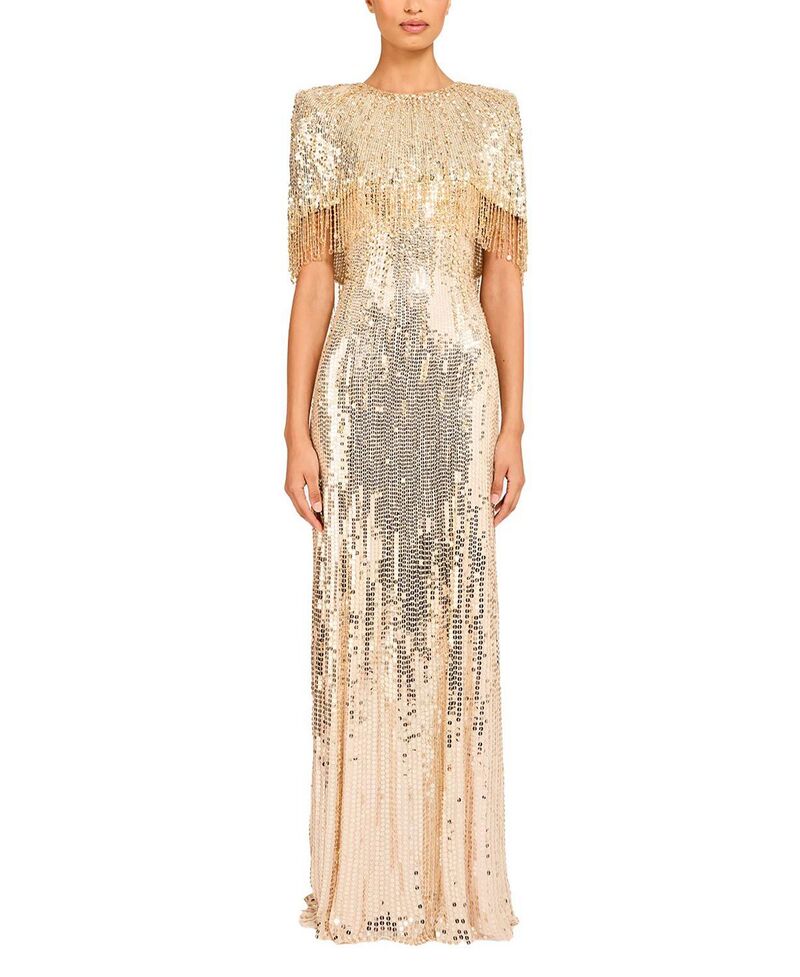 ジェニー・パッカム レディース トップス ワンピースパンコール マキシ Jenny Packham Blake Sequin-Embellished Maxi Dressugar