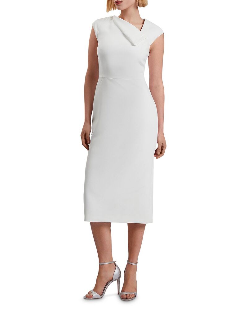 テッドベーカー レディース トップス 衣装 非対称 midi Ted Baker Bayree Asymmetric Midi Dress White 白いこと