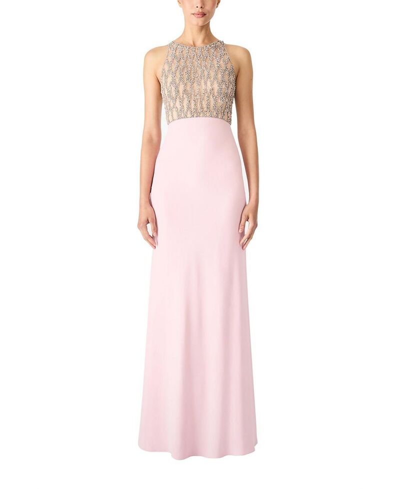ジェニー・パッカム レディース トップス ワンピース Jenny Packham Dewdrop Crystal Bodice Gown PInk Zinnia ピンク